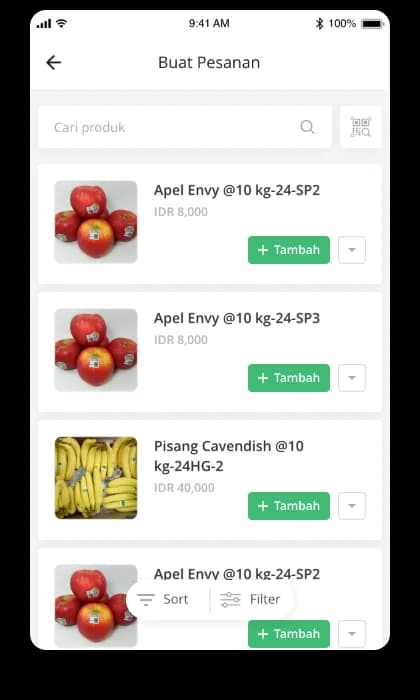 Creating a sales order in the app during a store visit