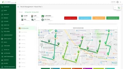 Advotics web dashboard monitoring field team routes and locations in real time