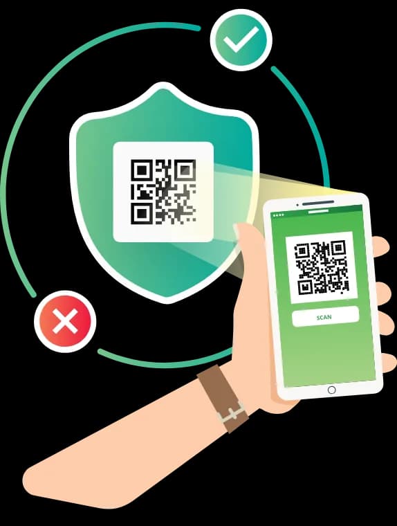 Verifying product authenticity with a QR code to prevent counterfeiting