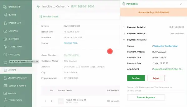 invoice to collect web